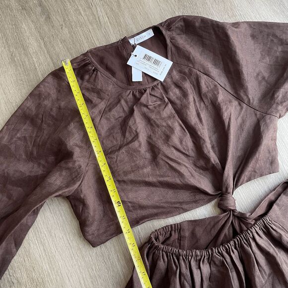 DISSH Brown Mini Dress with knot Detail - Picture 8 of 11